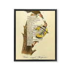 Bird Divinations: Golden-Winged Woodpecker (about: almanacofbirds.org) Framed Canvas Print Gallery Image 6