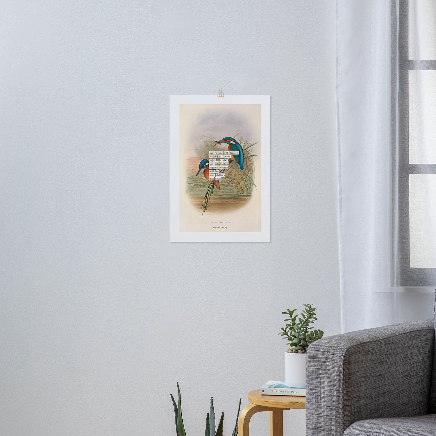 Bird Divinations: Kingfisher (about: almanacofbirds.org) Art Print Gallery Image 3