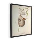 Bird Divinations: Penduline Tit (about: almanacofbirds.org) Framed Canvas Print Gallery Image 2