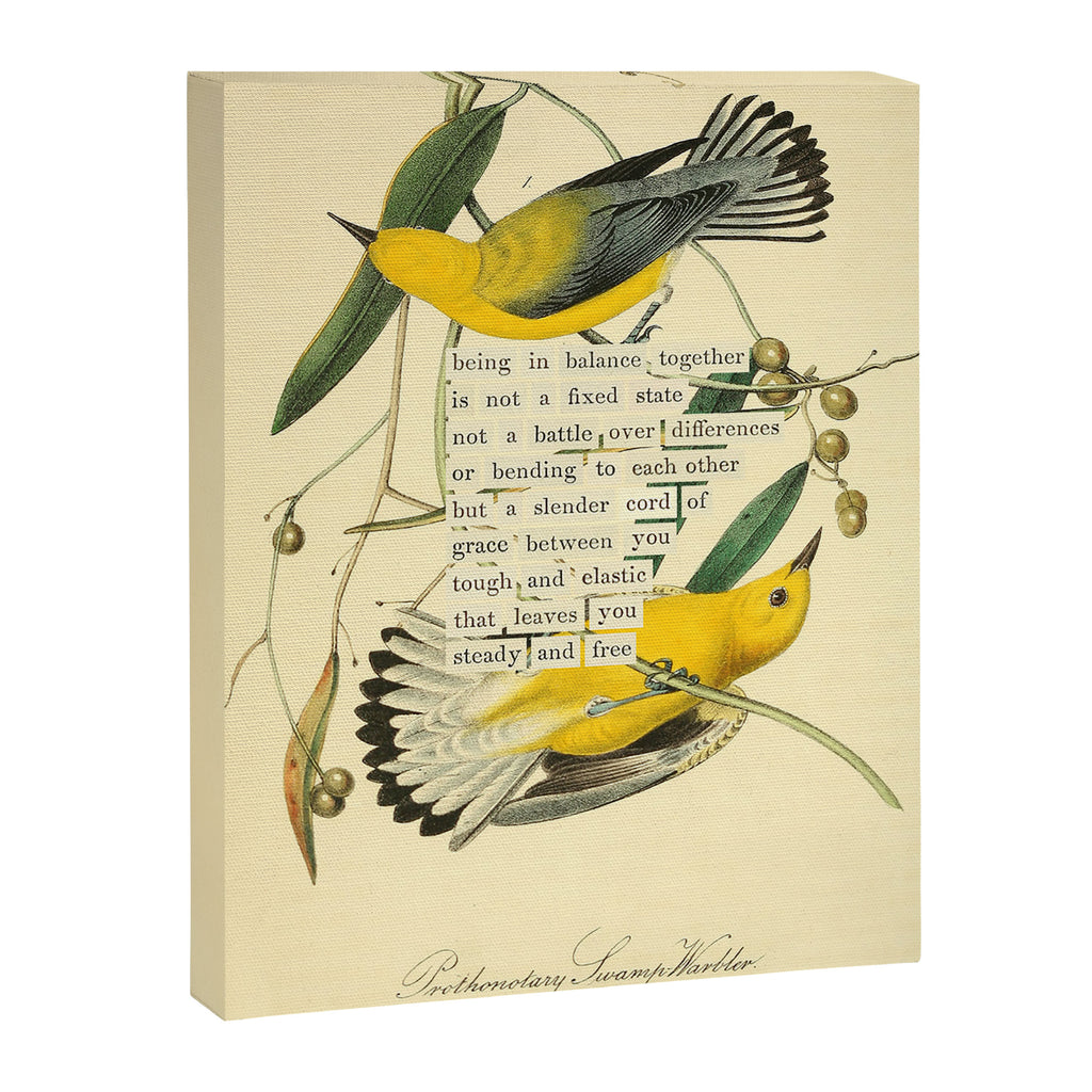 Bird Divinations: Prothonotary swamp warbler (about: almanacofbirds.org) Canvas Print Gallery Image 6