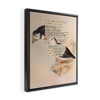 Bird Divinations: Puffin (about: almanacofbirds.org) Framed Canvas Print Gallery Image 2