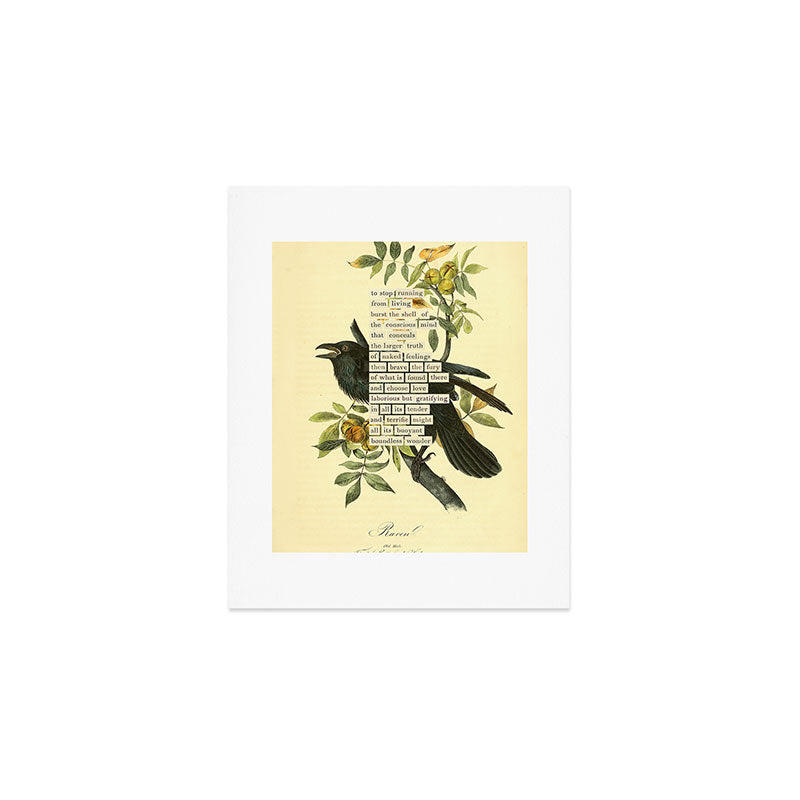 Bird Divinations: Raven (about: almanacofbirds.org) Art Print Gallery Image 1