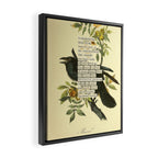 Bird Divinations: Raven (about: almanacofbirds.org) Framed Canvas Print Gallery Image 2