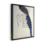 Bird Divinations: Red-Billed Blue Magpie (about: almanacofbirds.org) Framed Canvas Print Gallery Image 2