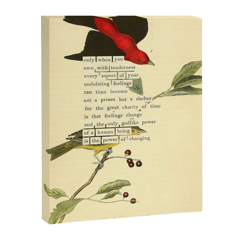 Bird Divinations: Scarlet Tanager (about: almanacofbirds.org) Canvas Print Gallery Image 6