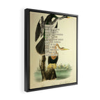 Bird Divinations: Snake Bird (about: almanacofbirds.org) Framed Canvas Print Gallery Image 2