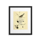 Bird Divinations: Snow Bird (about: almanacofbirds.org) Framed Art Print Gallery Image 5
