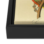 Bird Divinations: Summer Red-bird (about: almanacofbirds.org)  Framed Canvas Print Gallery Image 3