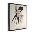 Bird Divinations: Swallow-Tailed Kite (about: almanacofbirds.org) Framed Canvas Print Gallery Image 2