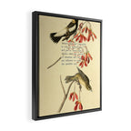 Bird Divinations: Wandering Rice Bird (about: almanacofbirds.org) Framed Canvas Print Gallery Image 2