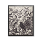 Birds from "Our Feathered Companions" by Thomas Jackson, 1870 (benefitting the Audubon Society) Framed Canvas Print Gallery Image 6