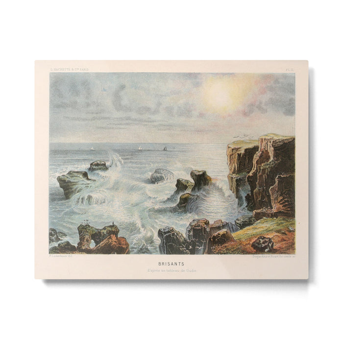 Breaking waves from "Le Monde de la Mer," 1866 (benefitting The Nature Conservancy) Metal Print Gallery Image 1