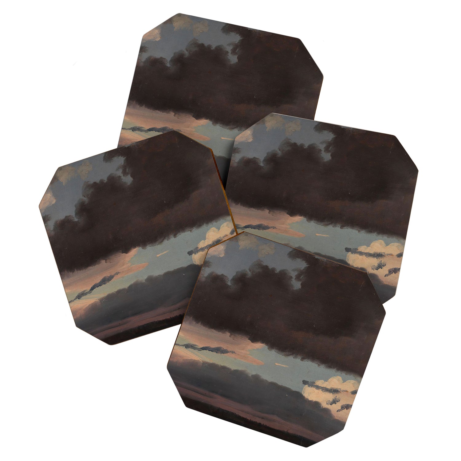 "Cloud Study" by Knud Baade, 1839 Coaster Gallery Image 1