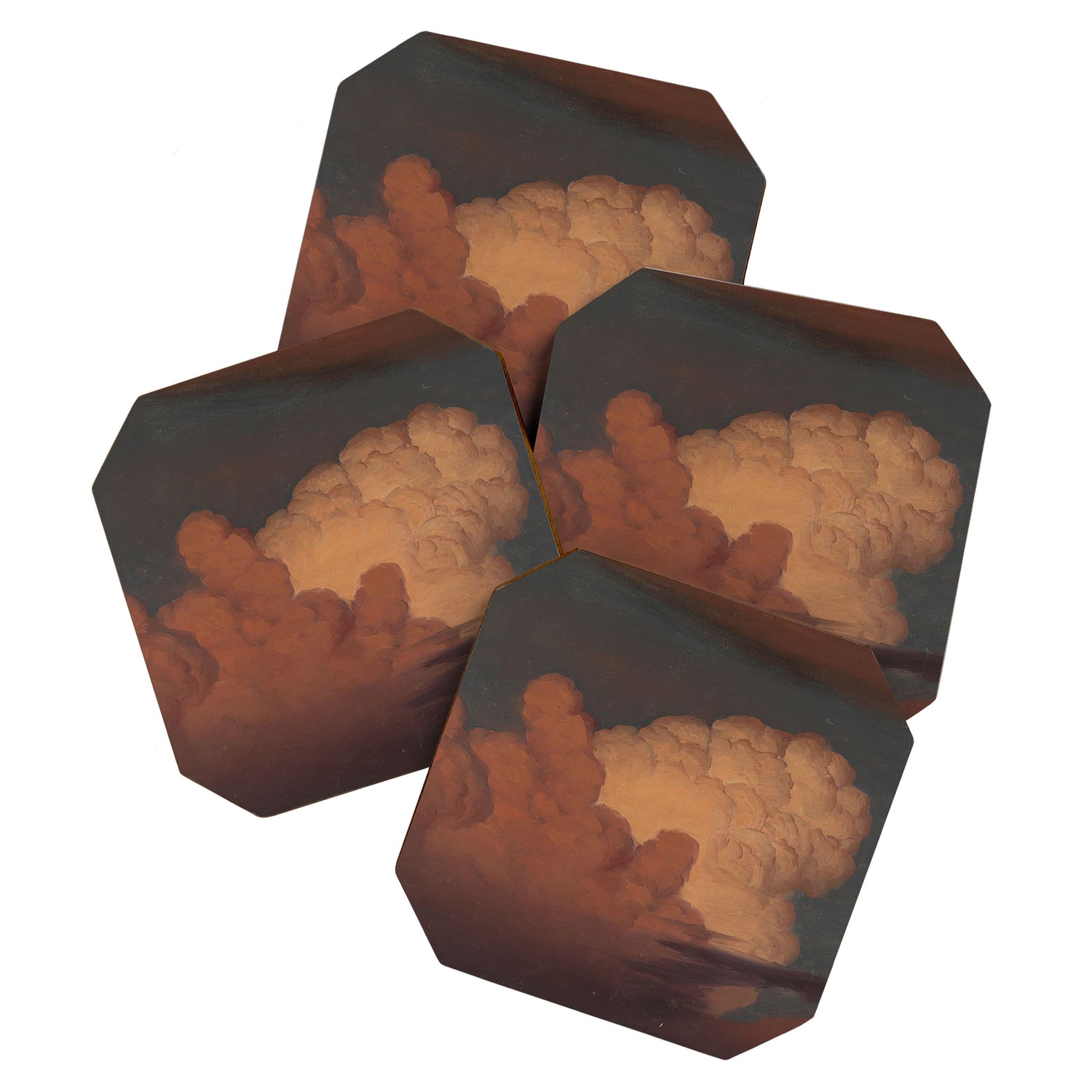 "Cloud Study" by Knud Baade, 1850 Coaster Gallery Image 1