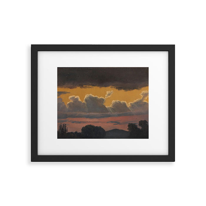 "Cloud Study over Landscape" by Knud Baade, 1838 Framed Art Print Gallery Image 1