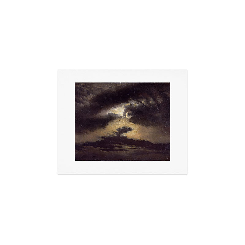 "Clouds in Moonlight" by Knud Baade, 1843 Art Print Gallery Image 1