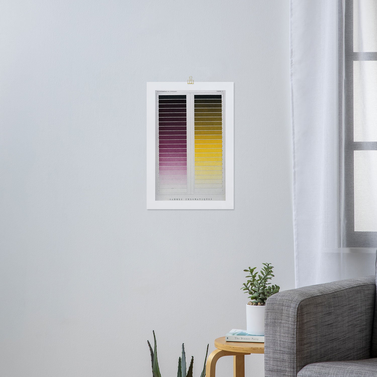 Color scale from violet to yellow ("Les phénomènes de la physique," 1868) Art Print Gallery Image 3