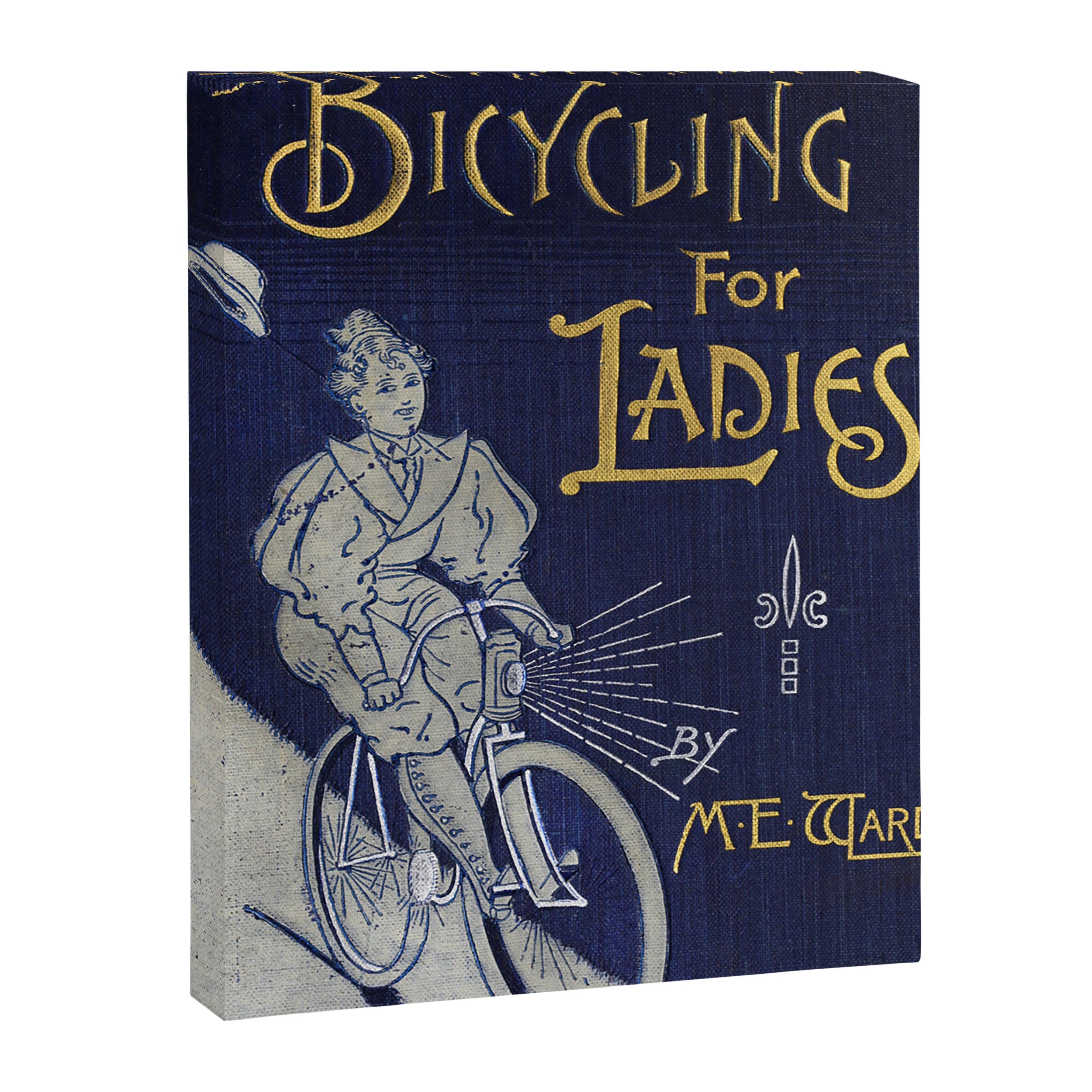 Cover of "Bicycling for Ladies" by Maria E. Ward, 1896 Canvas Print Gallery Image 6