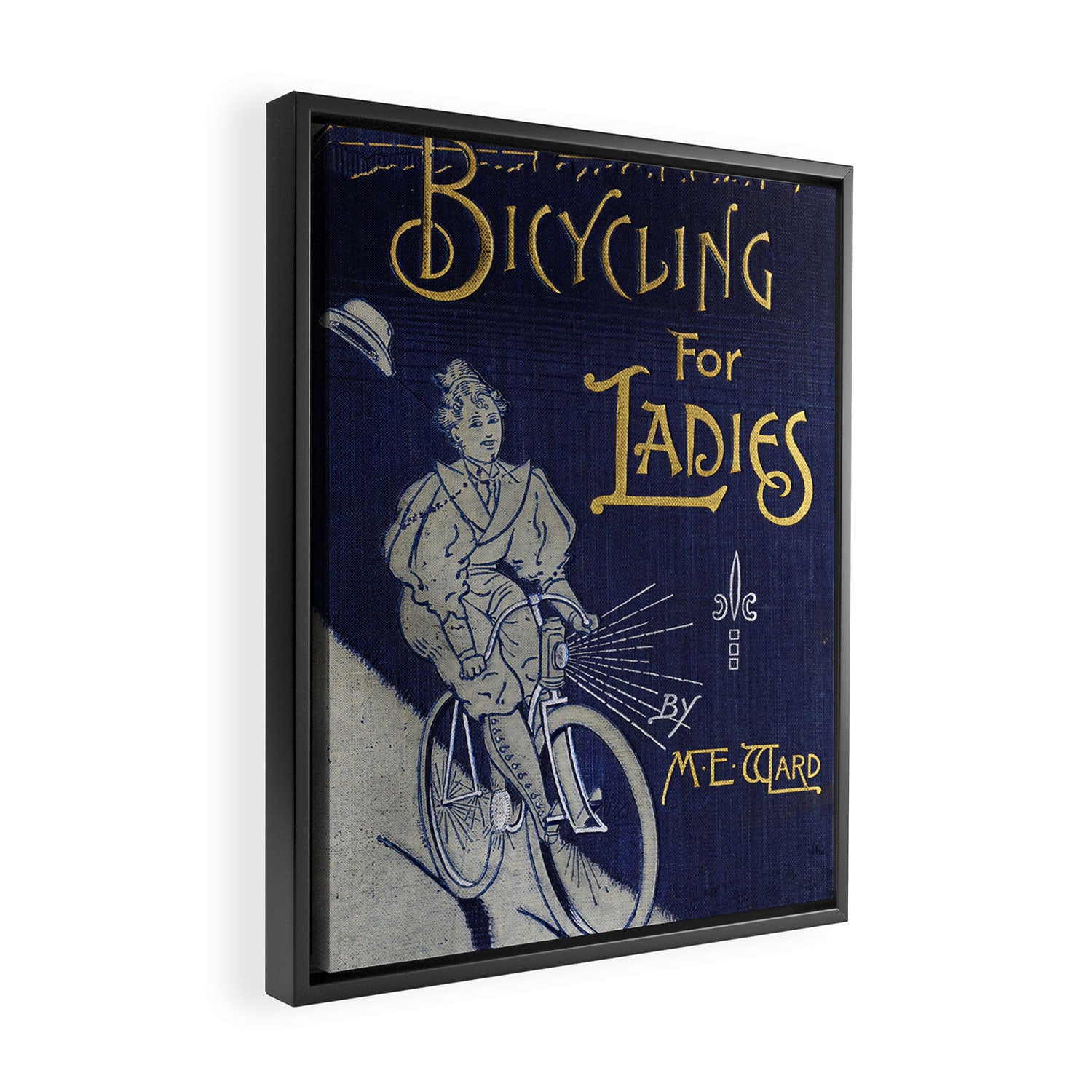 Cover of "Bicycling for Ladies" by Maria E. Ward, 1896 Framed Canvas Print Gallery Image 2