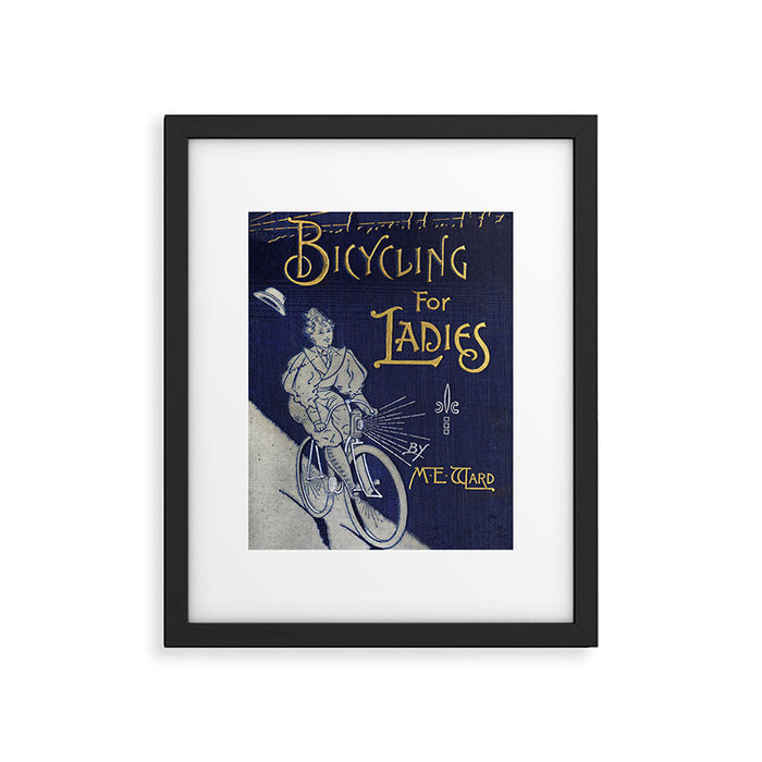 Cover of "Bicycling for Ladies" by Maria E. Ward, 1896 Framed Art Print Gallery Image 1