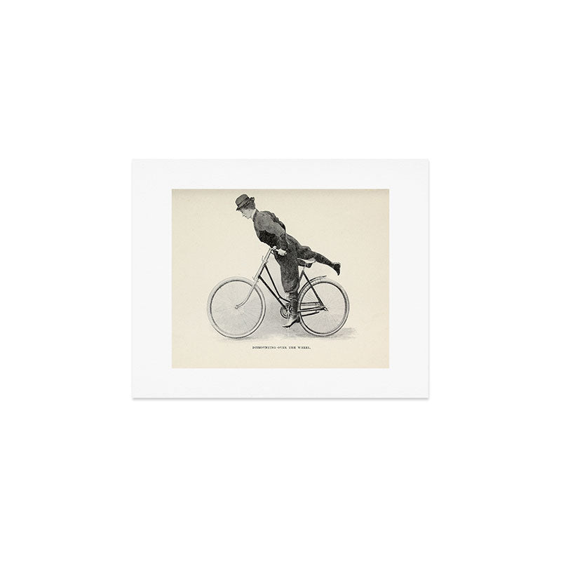 "Dismounting Over the Wheel" from "Bicycling for Ladies" by Maria E. Ward, 1896 Art Print Gallery Image 1