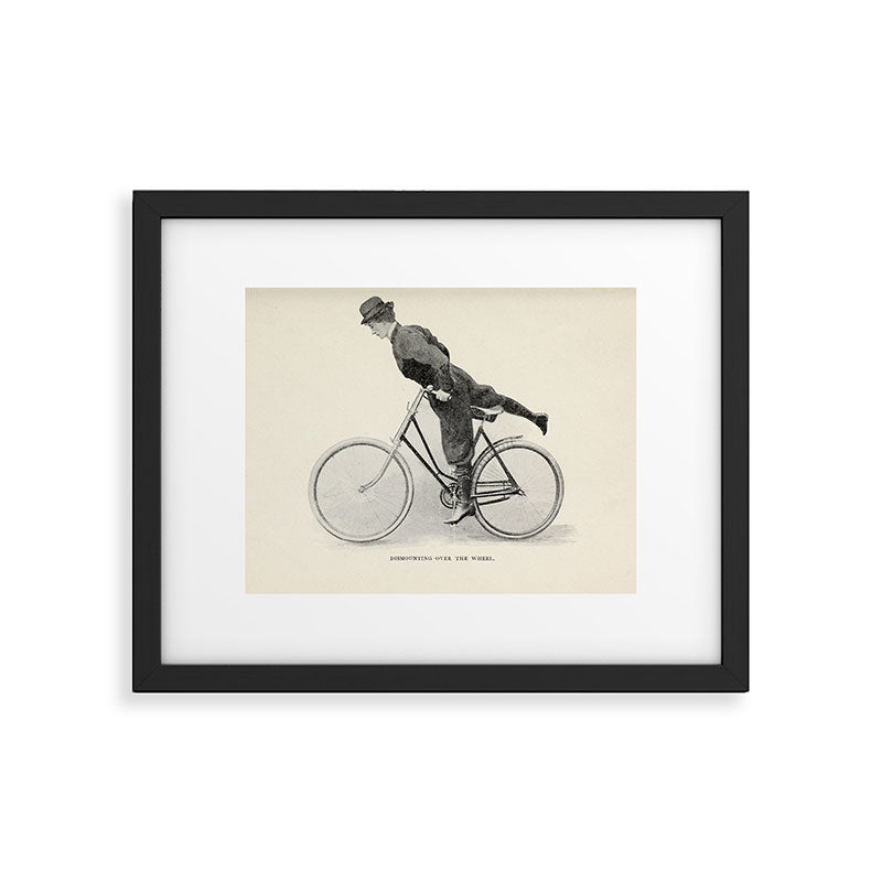 "Dismounting Over the Wheel" from "Bicycling for Ladies" by Maria E. Ward, 1896 Framed Art Print Gallery Image 5