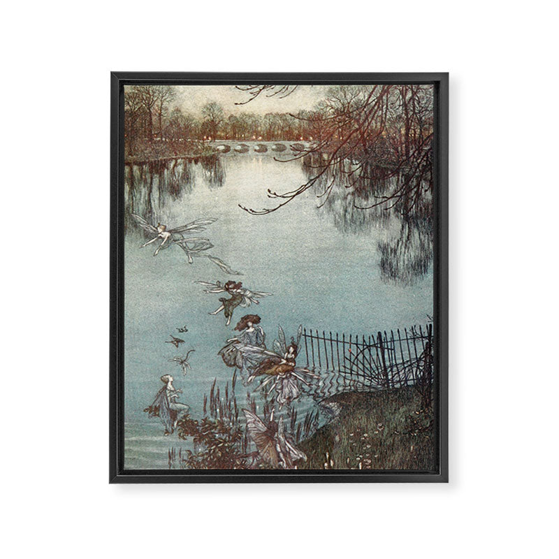 Fairies by Arthur Rackham from "PeterPan in Kensington Gardens," 1906 Framed Canvas Print Gallery Image 6