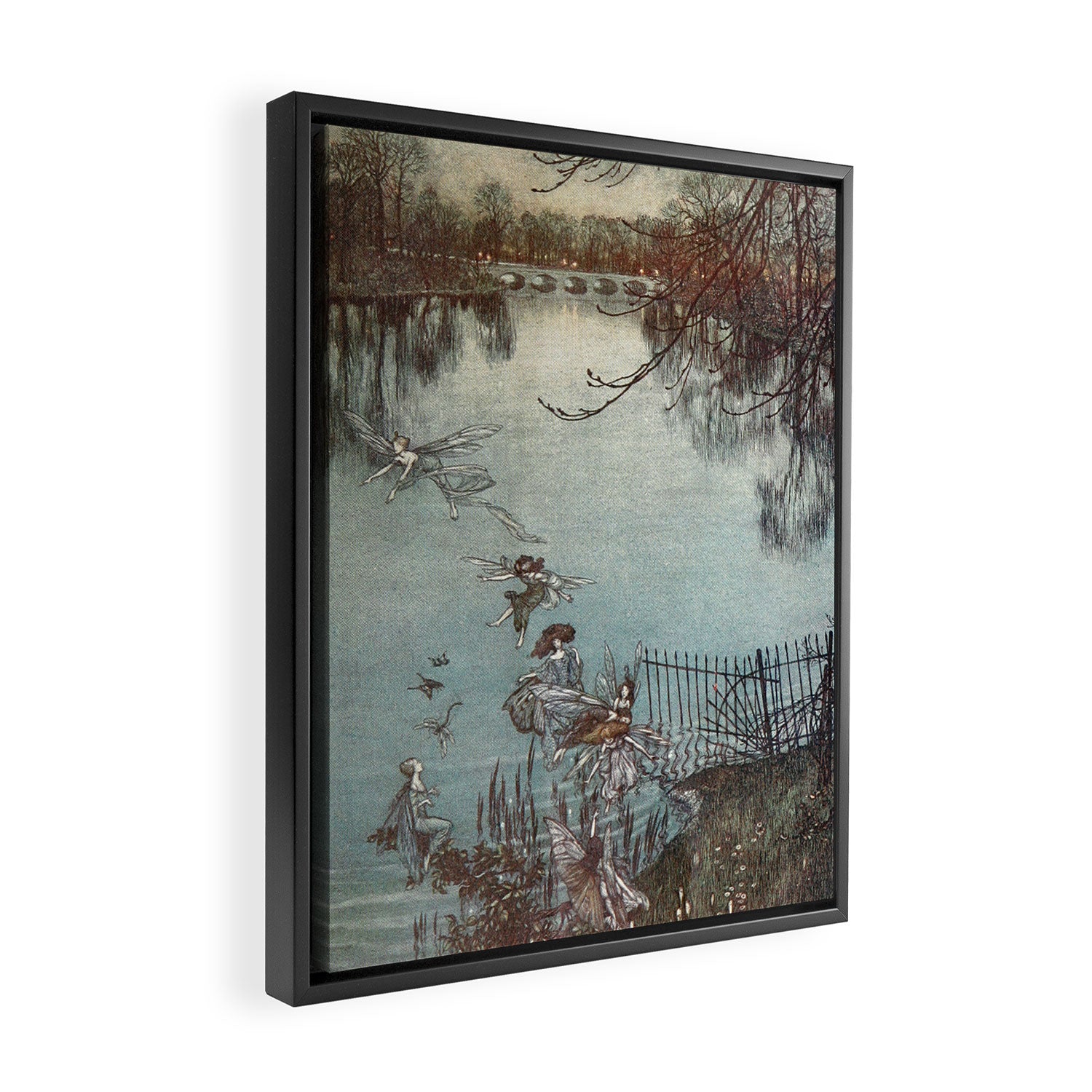 Fairies by Arthur Rackham from "PeterPan in Kensington Gardens," 1906 Framed Canvas Print Gallery Image 2