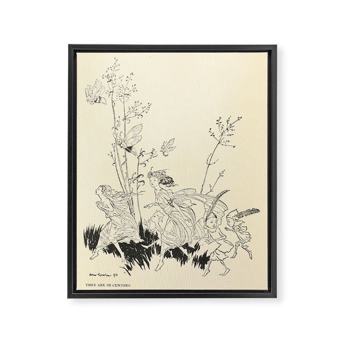 Fairies by Arthur Rackham from "PeterPan in Kensington Gardens," 1906 Framed Canvas Print Gallery Image 1