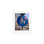 Father and daughter sign in Italian mountain town Art Print Gallery Image 1