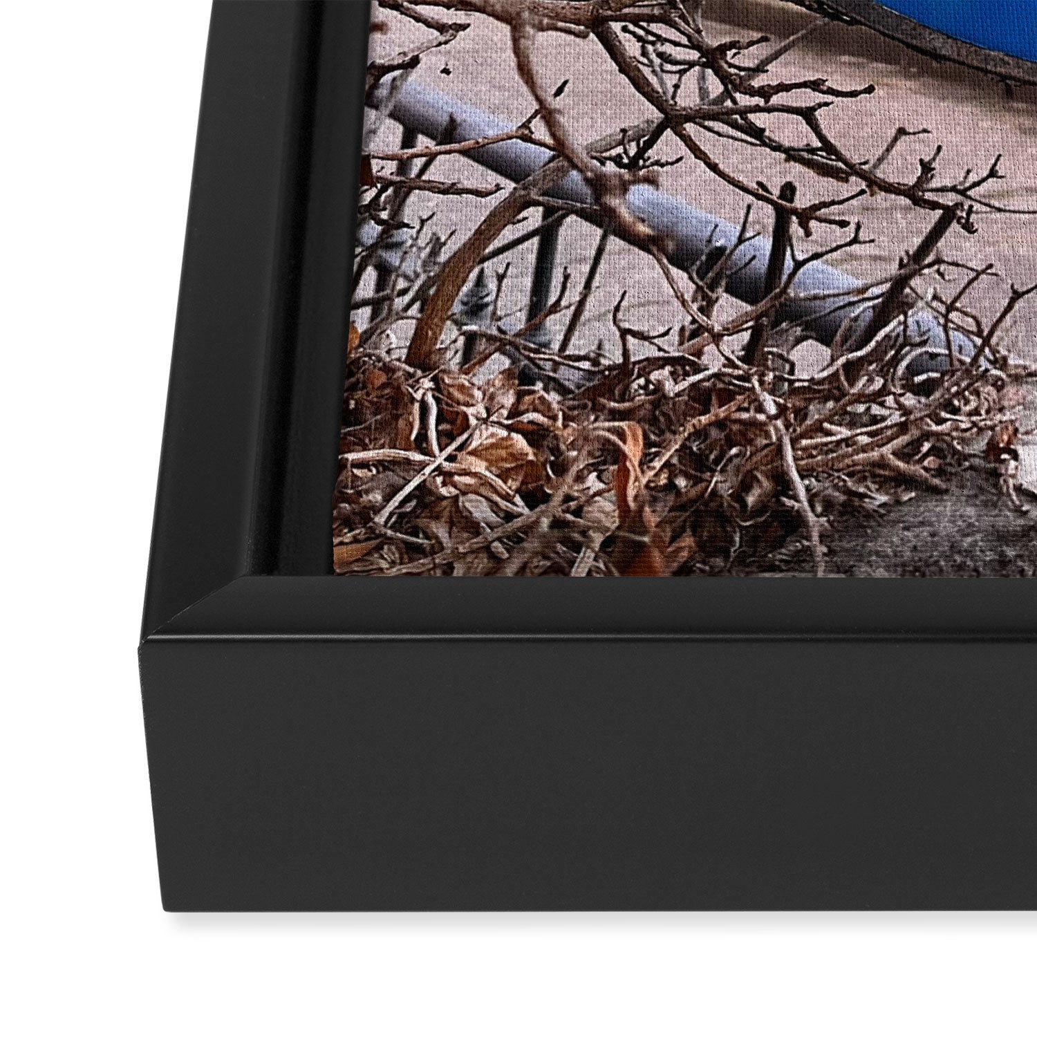 Father and daughter sign in Italian mountain town Framed Canvas Print Gallery Image 3