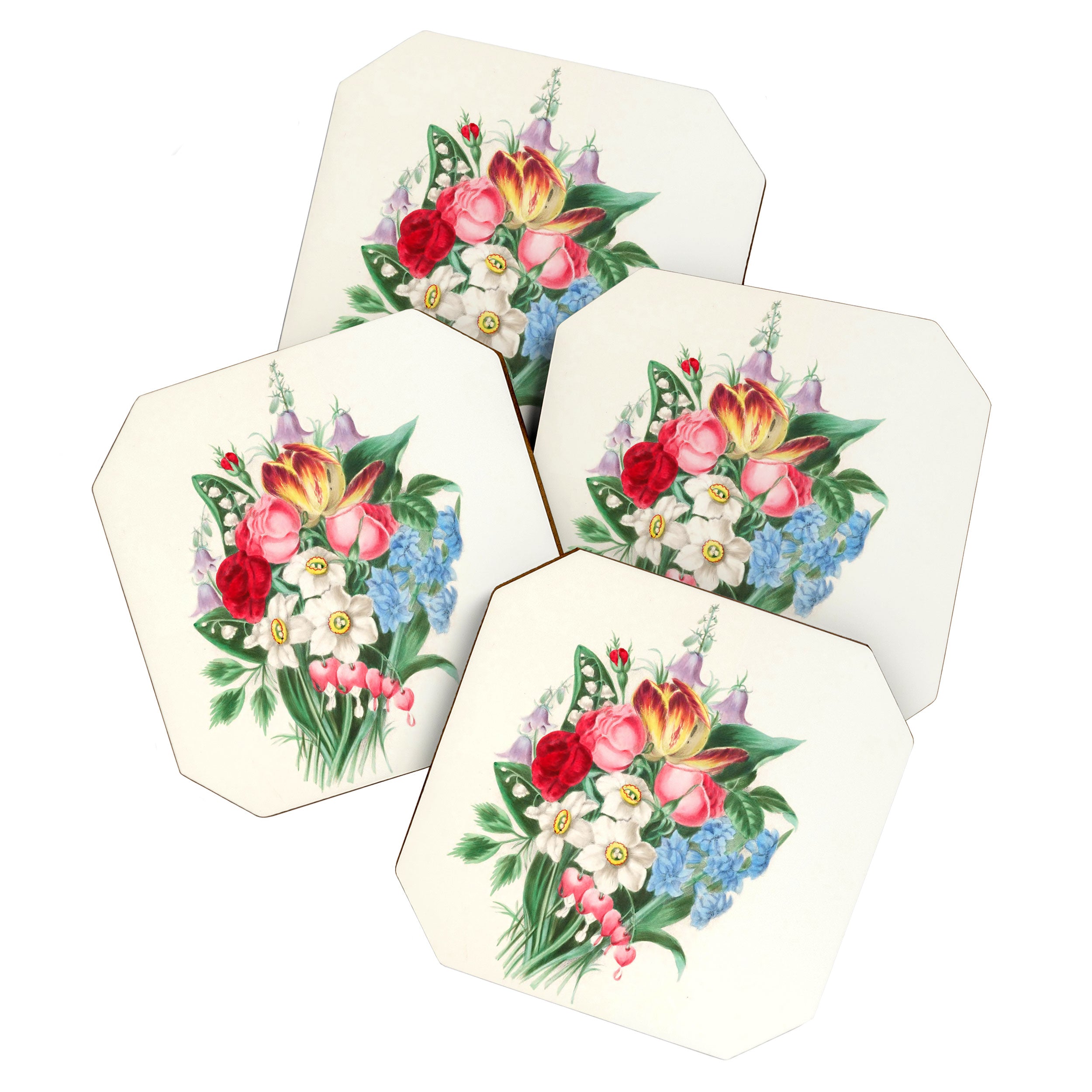  Flowers by Clarissa Munger Badger, "Floral Belles," 1866 (benefitting The Nature Conservancy) Coaster Gallery Image 1