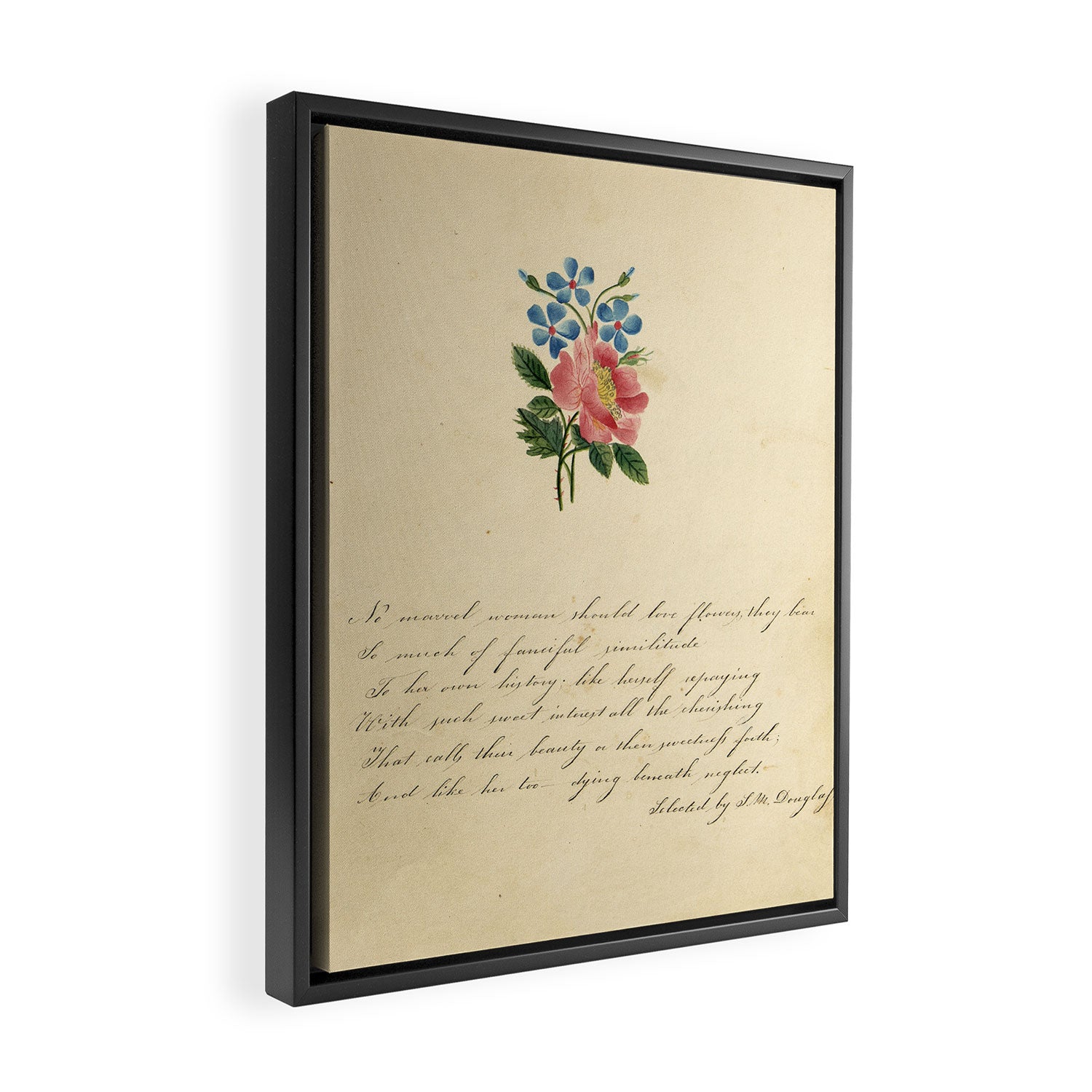Flowers by Sarah Mapps Douglass, 1833 Framed Canvas Print Gallery Image 2