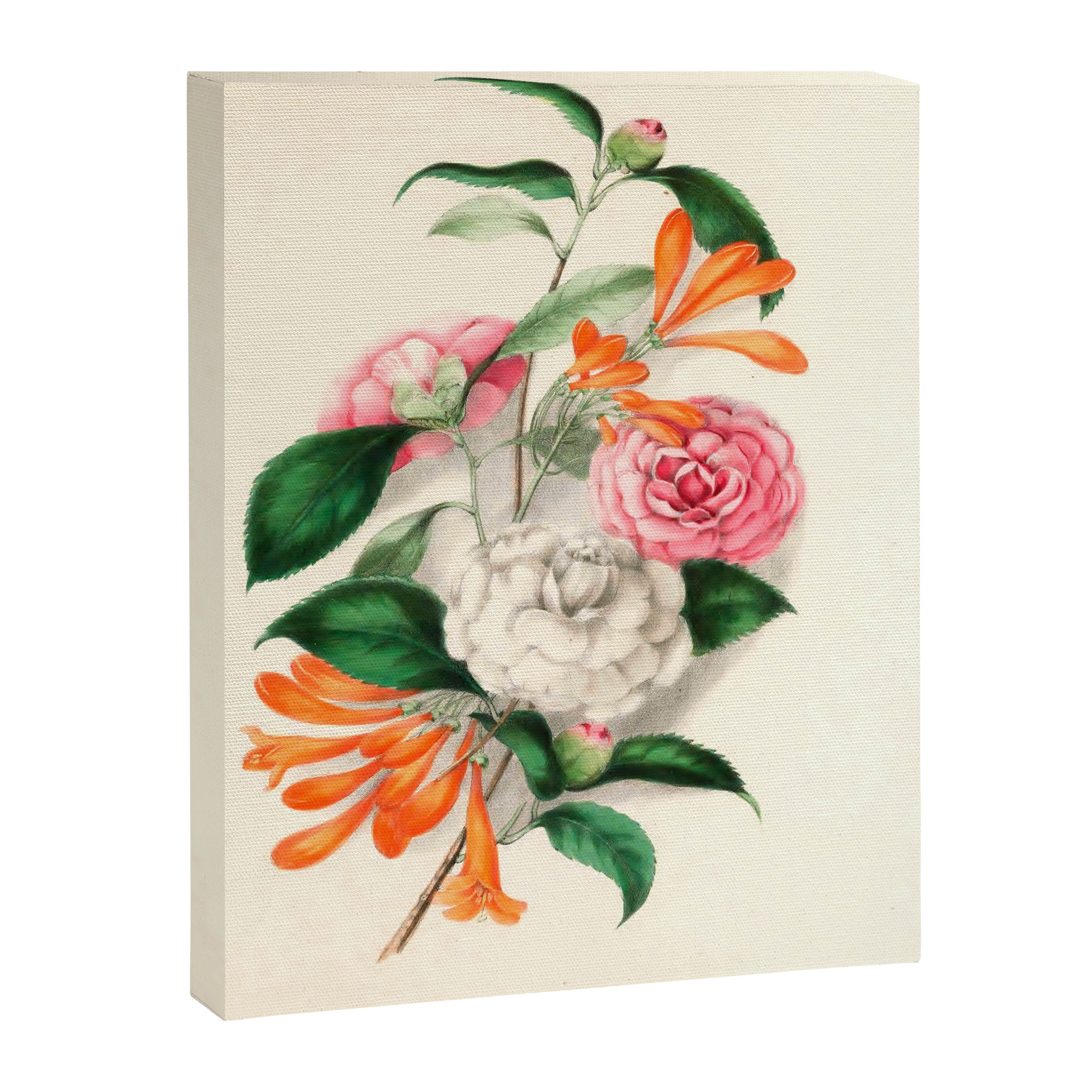 Flowers from "Floral Belles" by Clarissa Munger Badger, 1866 (benefitting The Nature Conservancy) Canvas Print Gallery Image 6