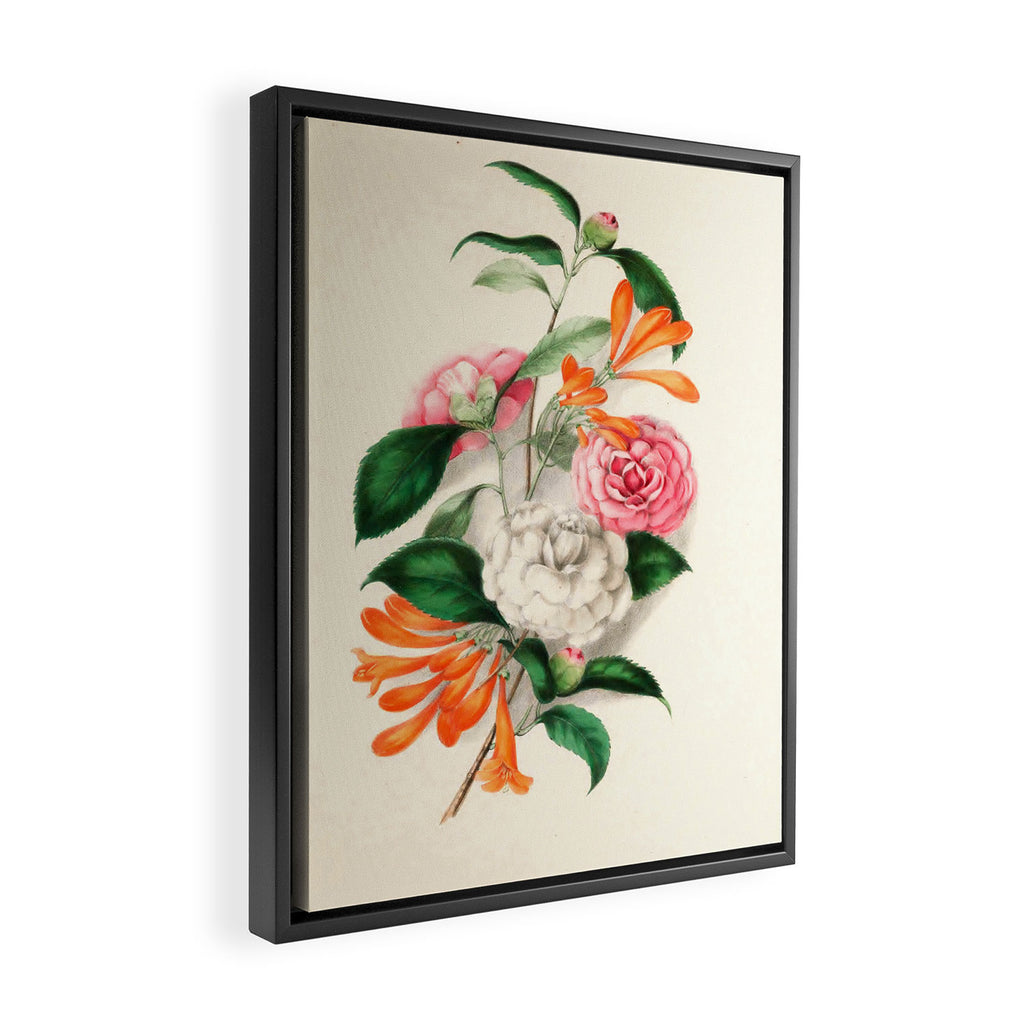 Flowers from "Floral Belles" by Clarissa Munger Badger, 1866 (benefitting The Nature Conservancy) Framed Canvas Print Gallery Image 2