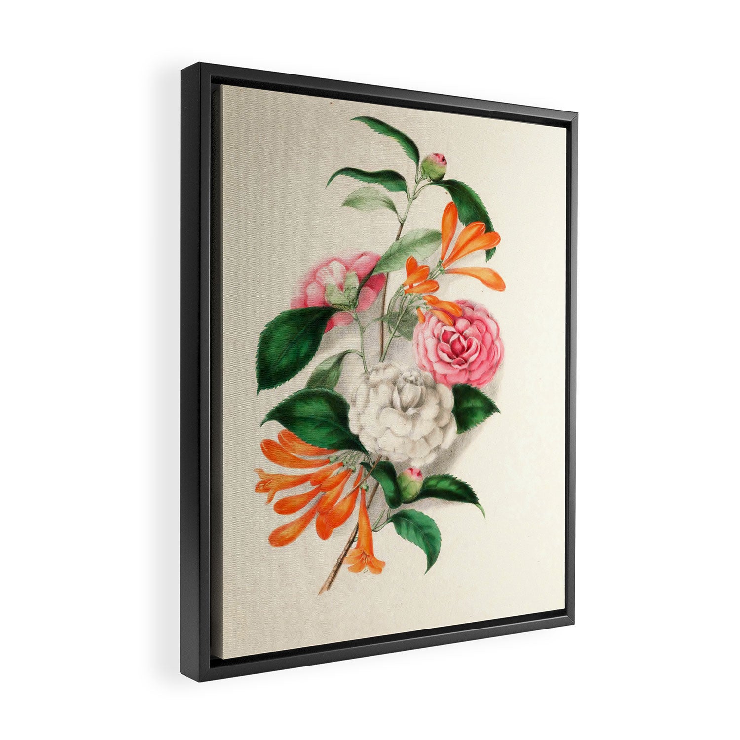 Flowers from "Floral Belles" by Clarissa Munger Badger, 1866 (benefitting The Nature Conservancy) Framed Canvas Print Gallery Image 2