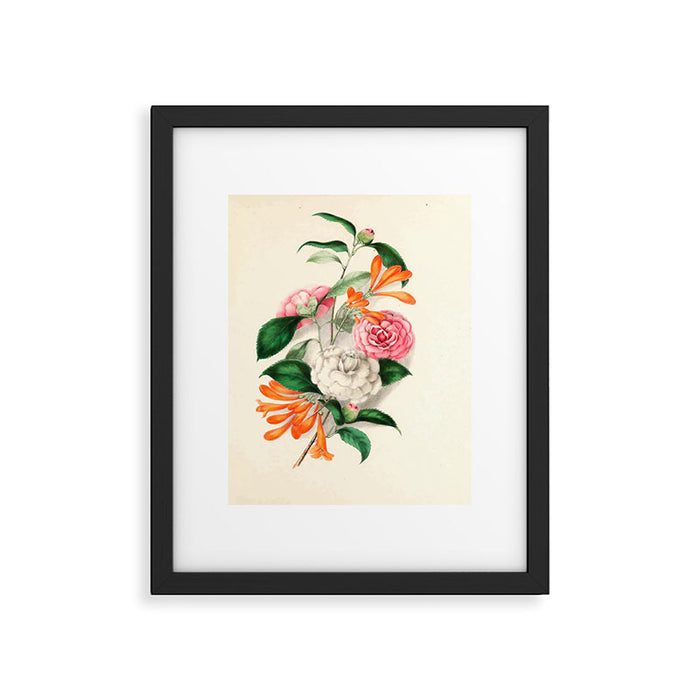 Flowers from "Floral Belles" by Clarissa Munger Badger, 1866 (benefitting The Nature Conservancy) Framed Art Print Gallery Image 1