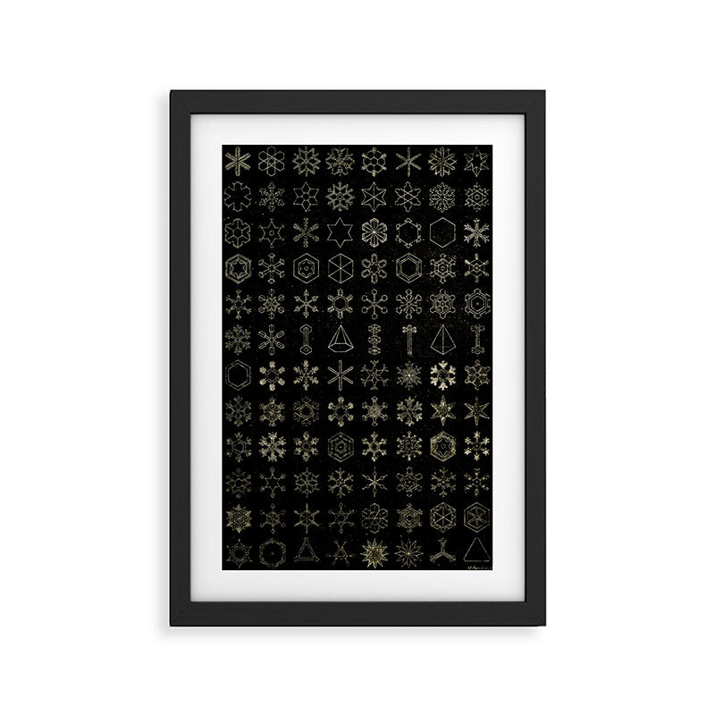 Forms of snow crystals from "The Forces of Nature" (1877) Framed Art Print Gallery Image 2