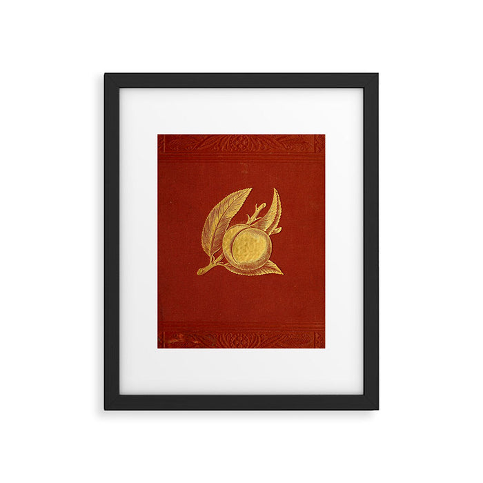 Gilded peach from "Peach Culture" by James Alexander Fulton, 1882 Framed Art Print Gallery Image 1