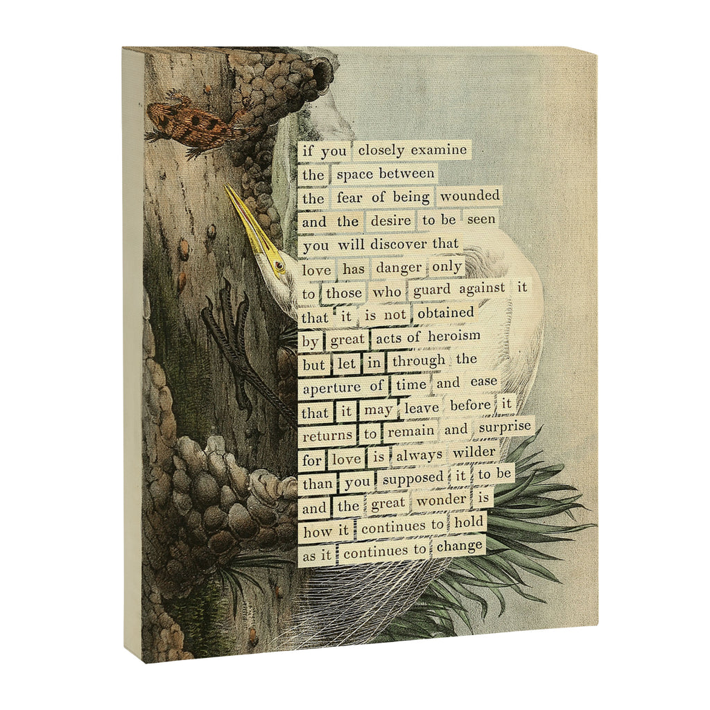 Great White Egret Divination from # An Almanac of Birds # Divinations for Uncertain Days Canvas Print Gallery Image 6