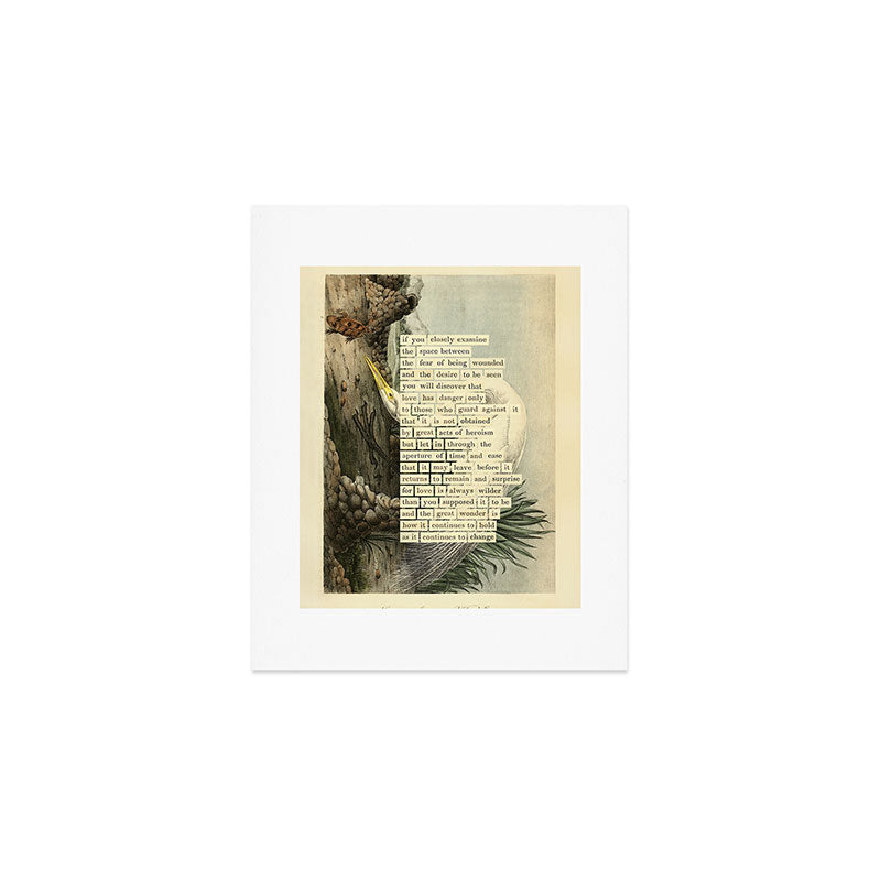 Great White Egret Divination from # An Almanac of Birds # Divinations for Uncertain Days Art Print Gallery Image 1