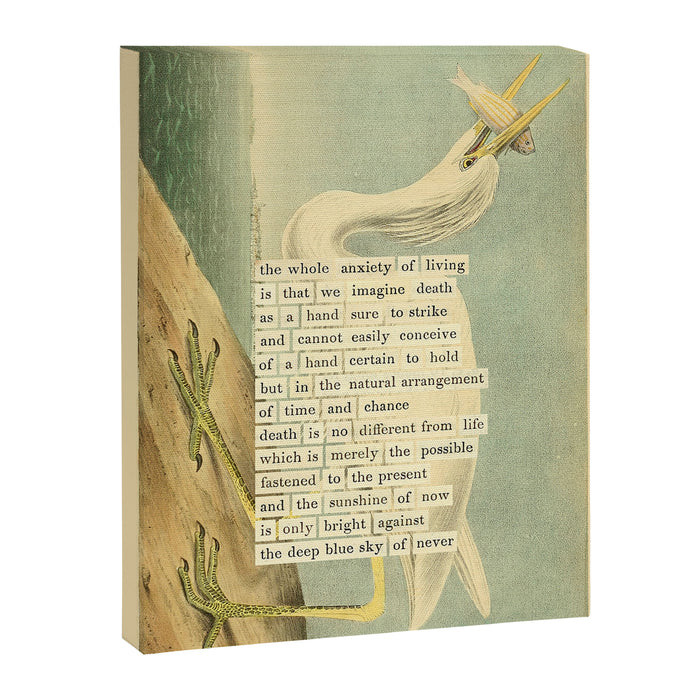 Great White Heron Divination from # An Almanac of Birds # Divinations for Uncertain Days Canvas Print Gallery Image 1