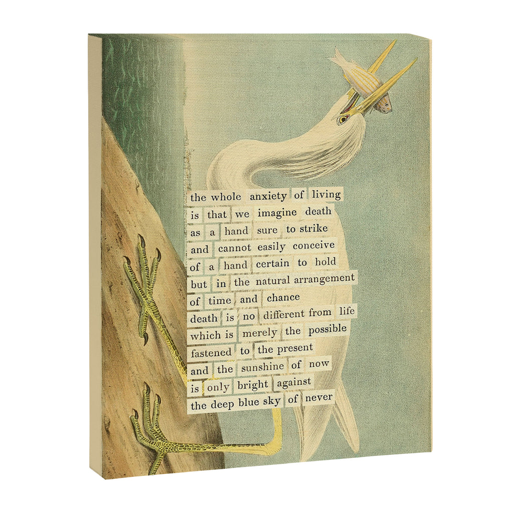 Great White Heron Divination from # An Almanac of Birds # Divinations for Uncertain Days Canvas Print Gallery Image 6
