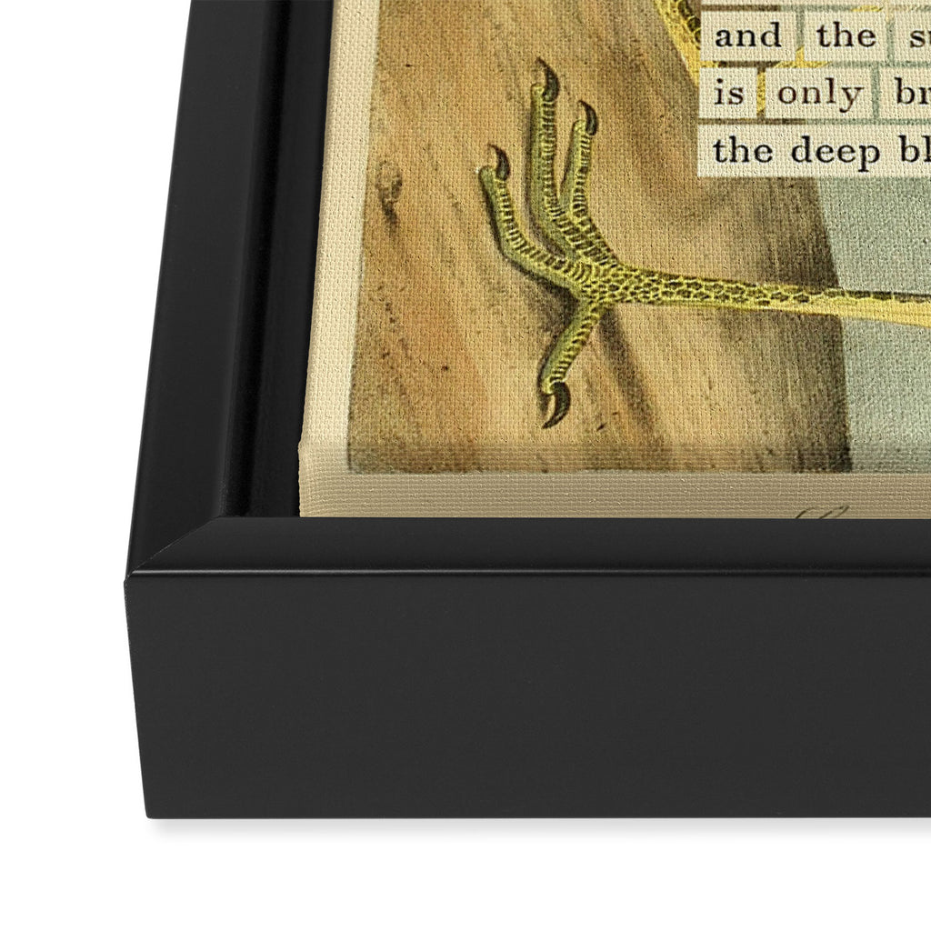 Great White Heron Divination from # An Almanac of Birds # Divinations for Uncertain Days Framed Canvas Print Gallery Image 3