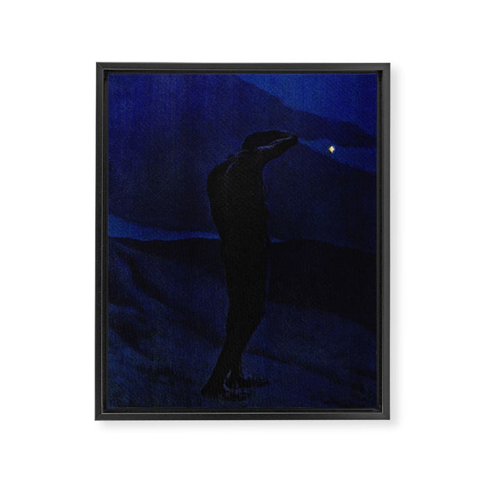 "I see... great cloud-masses... with at times half-dimm'd sadden'd far-off star" (Margaret C. Cook) Framed Canvas Print Gallery Image 1