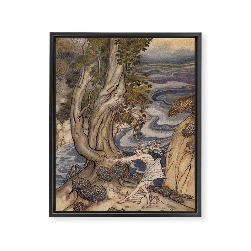 Illustration by Arthur Rackham for "The Tempest" by William Shakespeare Framed Canvas Print Gallery Image 6