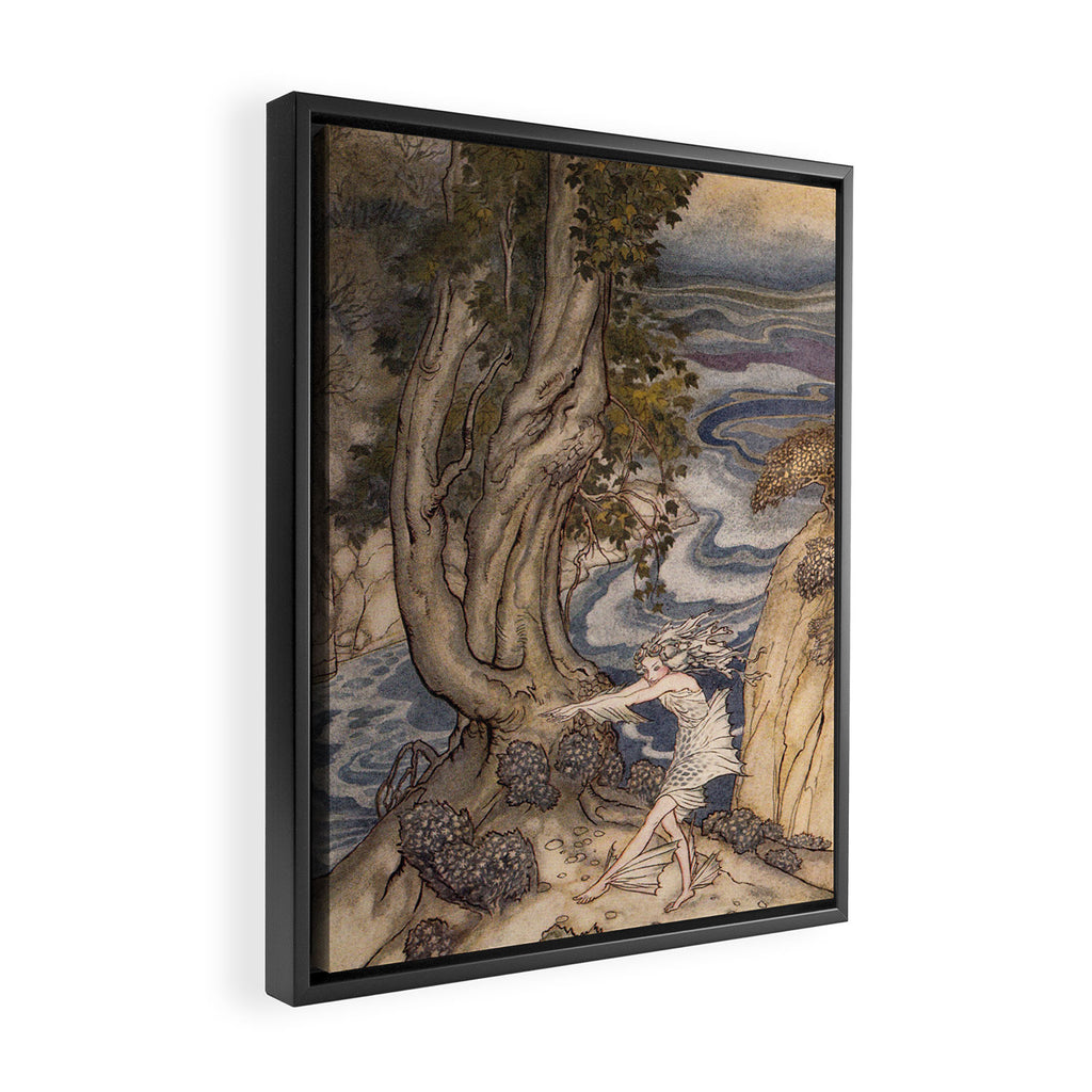 Illustration by Arthur Rackham for "The Tempest" by William Shakespeare Framed Canvas Print Gallery Image 2