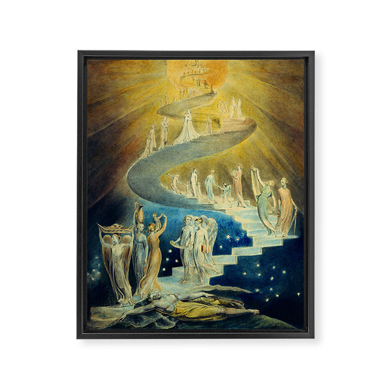 "Jacob's Dream" by William Blake (1805) Framed Canvas Print Gallery Image 6
