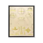 Jellyfish by Ernst Haeckel from his monograph of deep-sea medusae (1879) Framed Canvas Print Gallery Image 6