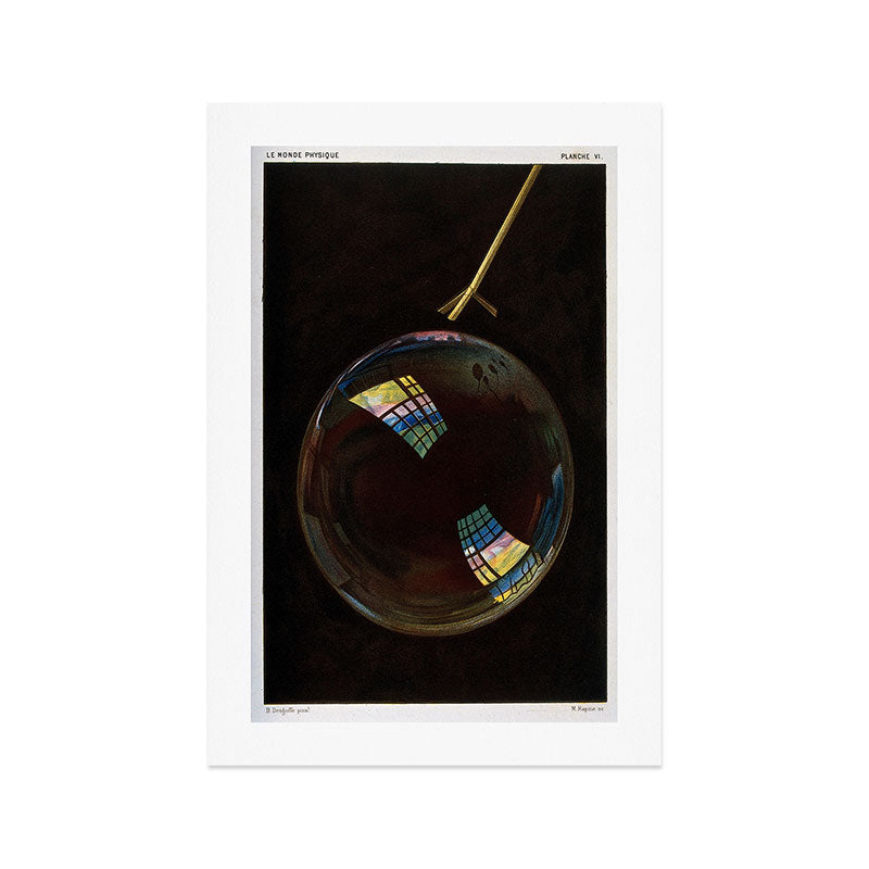 Light distribution on soap bubble from "Le monde physique," 1882 Art Print Gallery Image 1